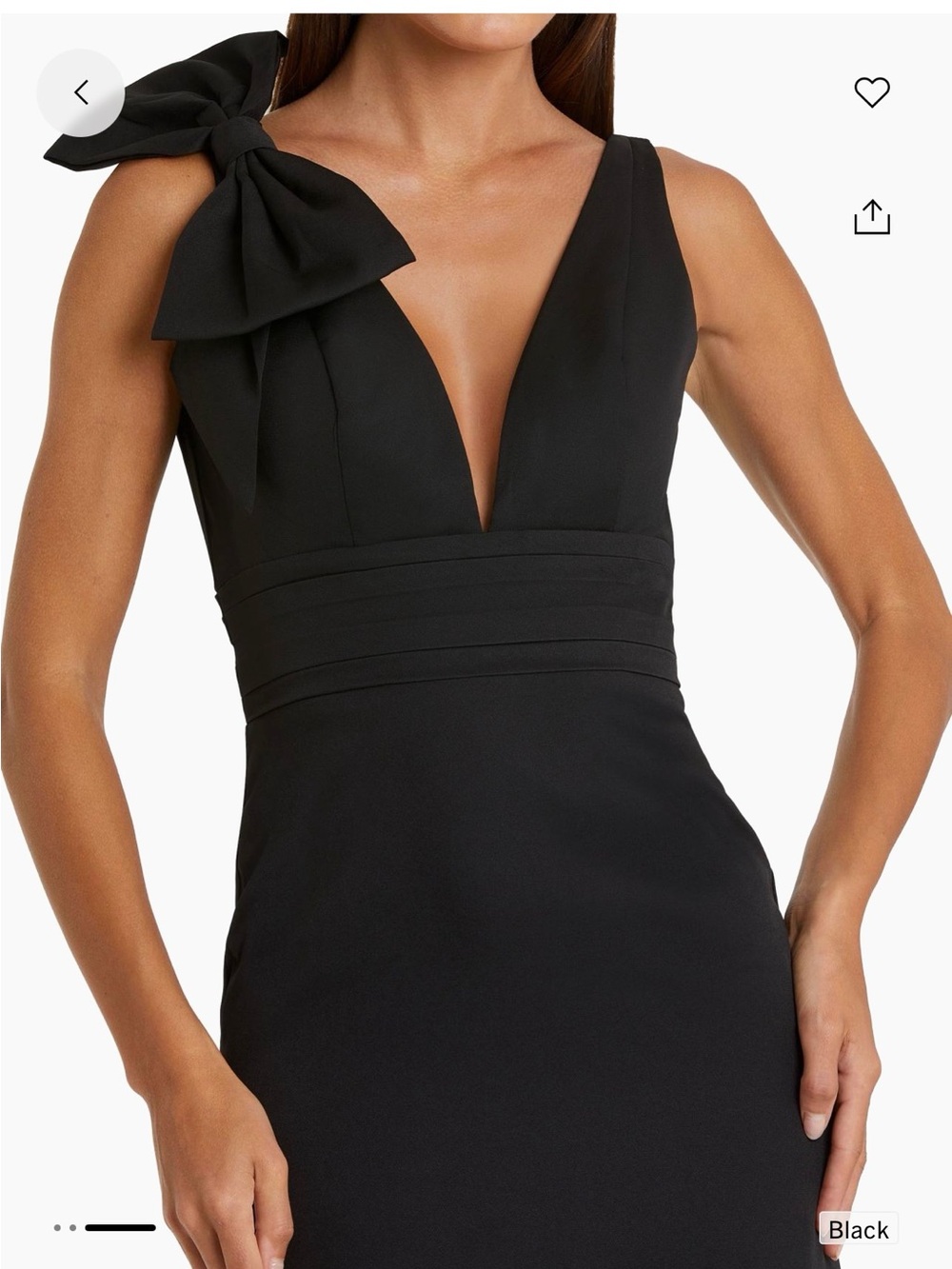 Mac Duggal Black Evening Gown with Bow